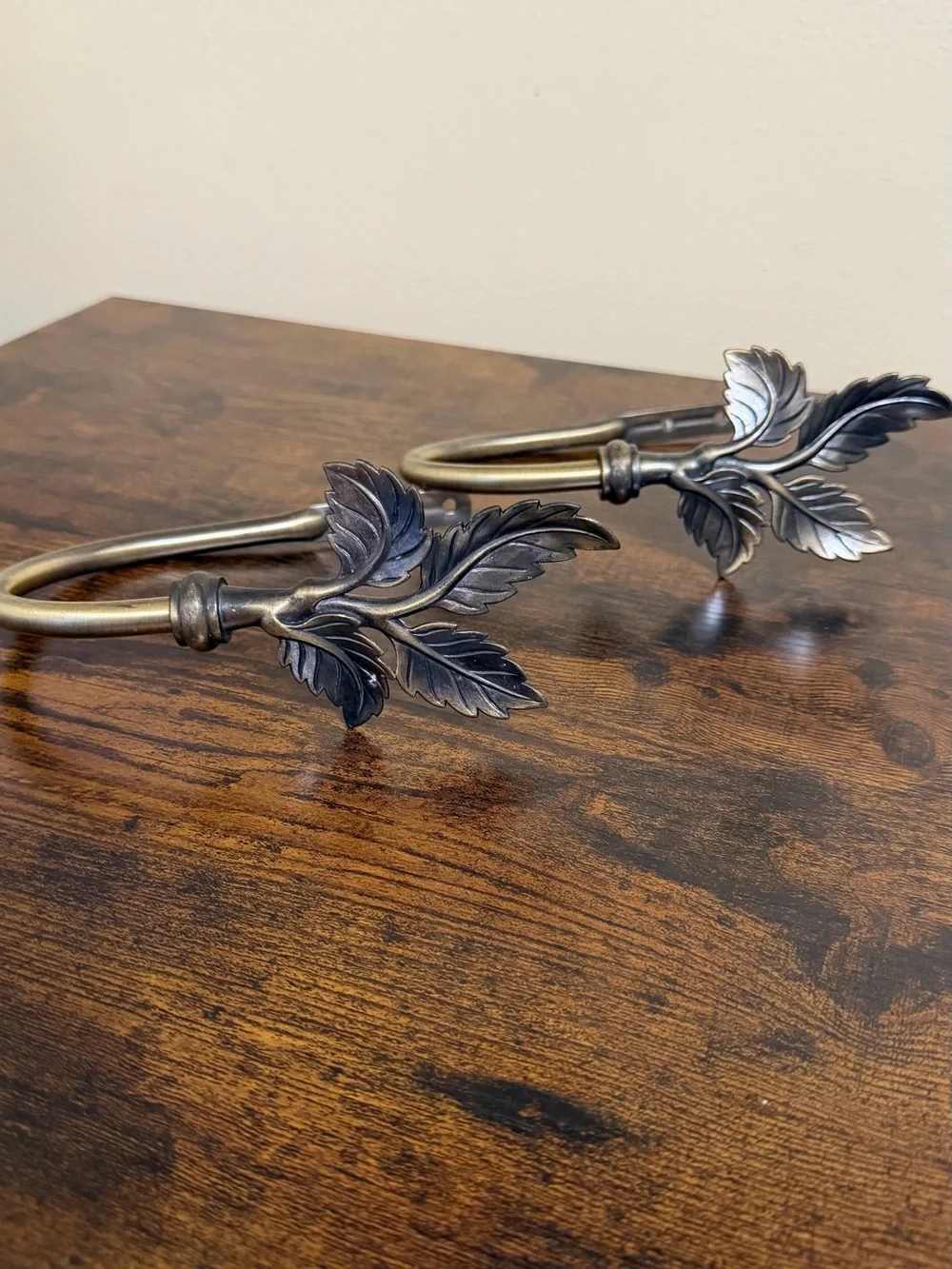 Vintage Brass Plated Curtain Tie Backs